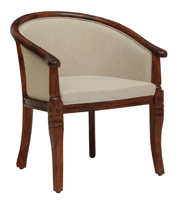 Solid Sheesham Wood Armchair For Living Room , Bedroom - Ouch Cart 