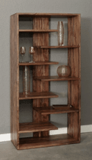Sheesham Wood Open Bookshelf for Study Room In (Natural Finish) - Ouch Cart 