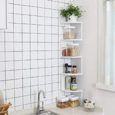 Wooden Wall Shelves | Corner Hanging Shelf for Living Room Stylish | Zig Zag Home Decor - Ouch Cart 