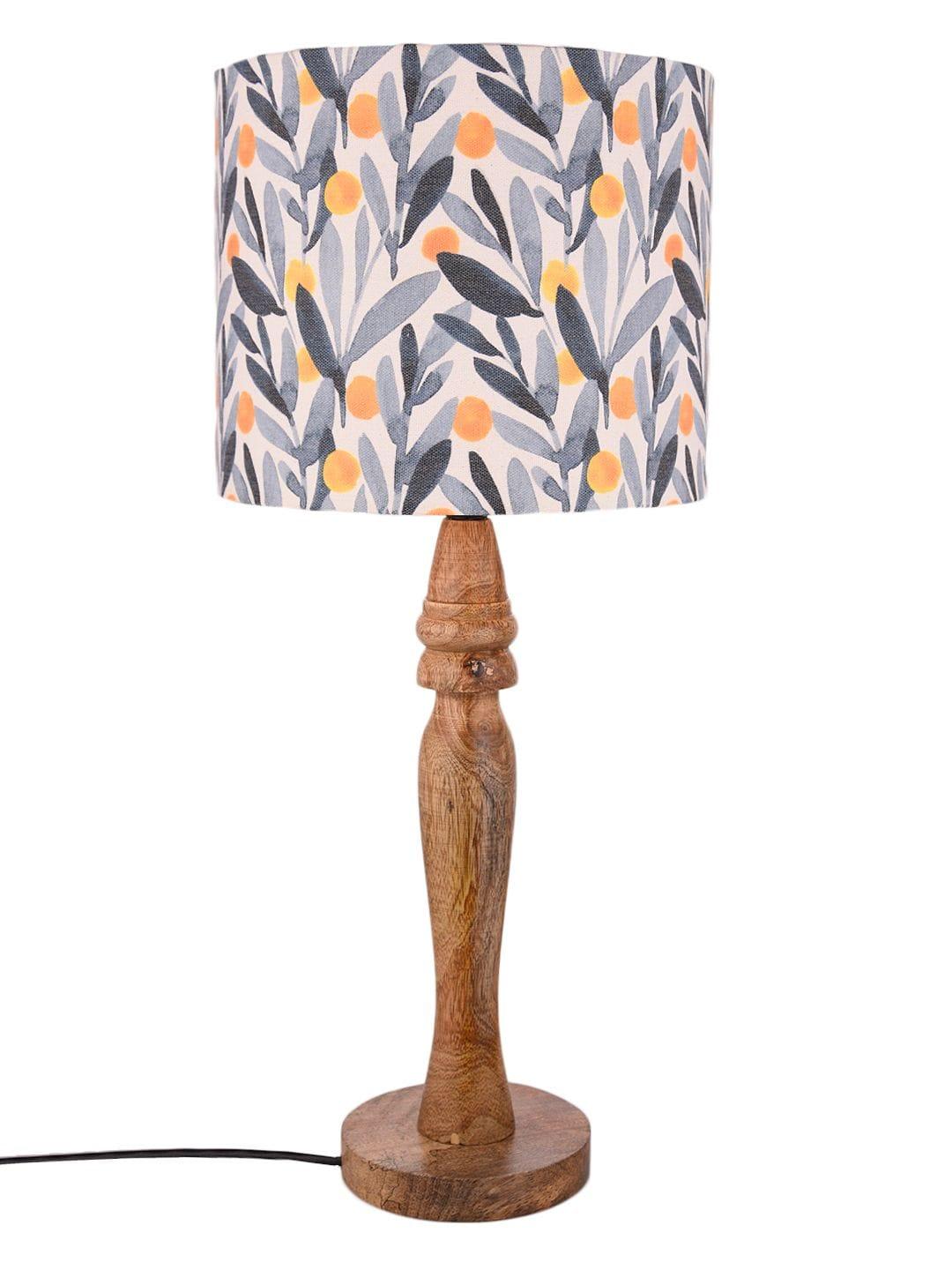 Wooden Leafy Print Lamp - Ouch Cart 