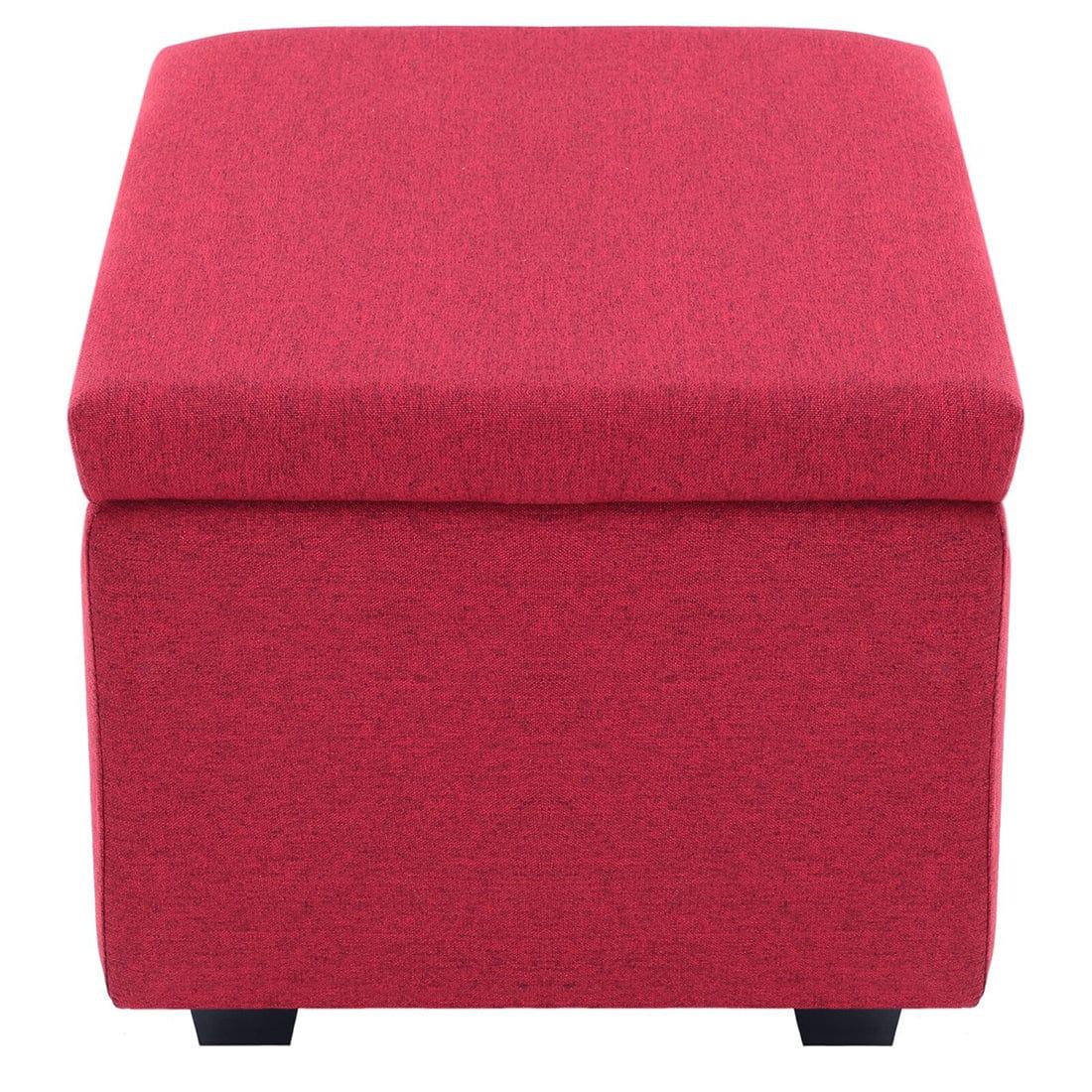 DOE BUCK SQUARE STOAGE OTTOMAN WITH STORAGE PINK - Ouch Cart 