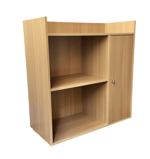 Microwave Storage Cabinet With Panel Door In Natural Wood By Miza - Ouch Cart 