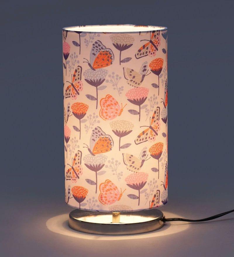 Butterfly on Flower Round Lamp - Ouch Cart 