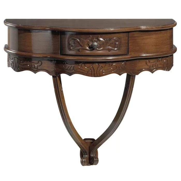 Half Round Wooden  Console Table