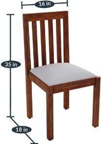 Sheesham Wooden Aptitude Solid Wood Cushioned Dining Chair Set of 2 PCs - Ouch Cart 