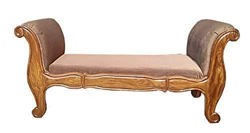 Handicrafts Sheesham Wooden Couch, Perfect Size Settee for Living Room or Home Decor - Ouch Cart 