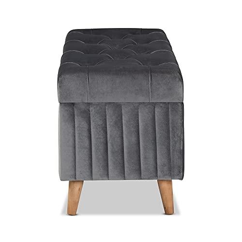 Ottomans, Grey/Walnut Brown - Ouch Cart 