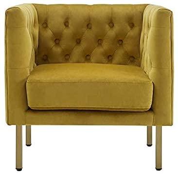 Tufted Club Chair with Metal Legs, Modern arm Chair for Living Room - Ouch Cart 