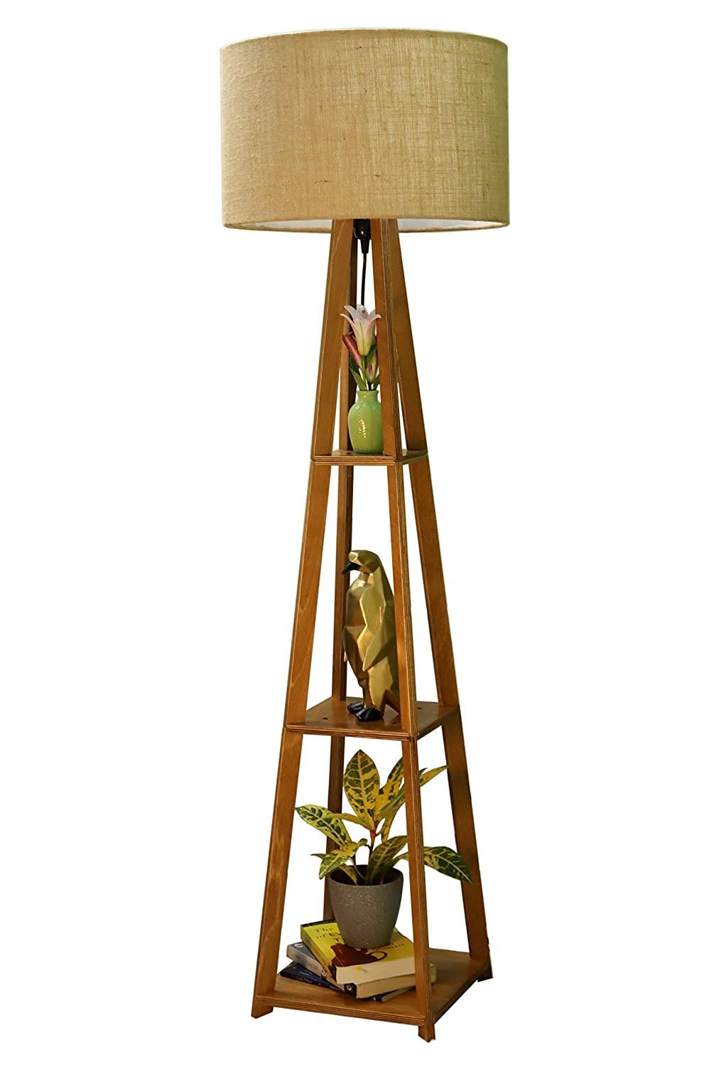 Decorative Wooden Floor Lamp for Home Decoration Living Room Corner - Ouch Cart 