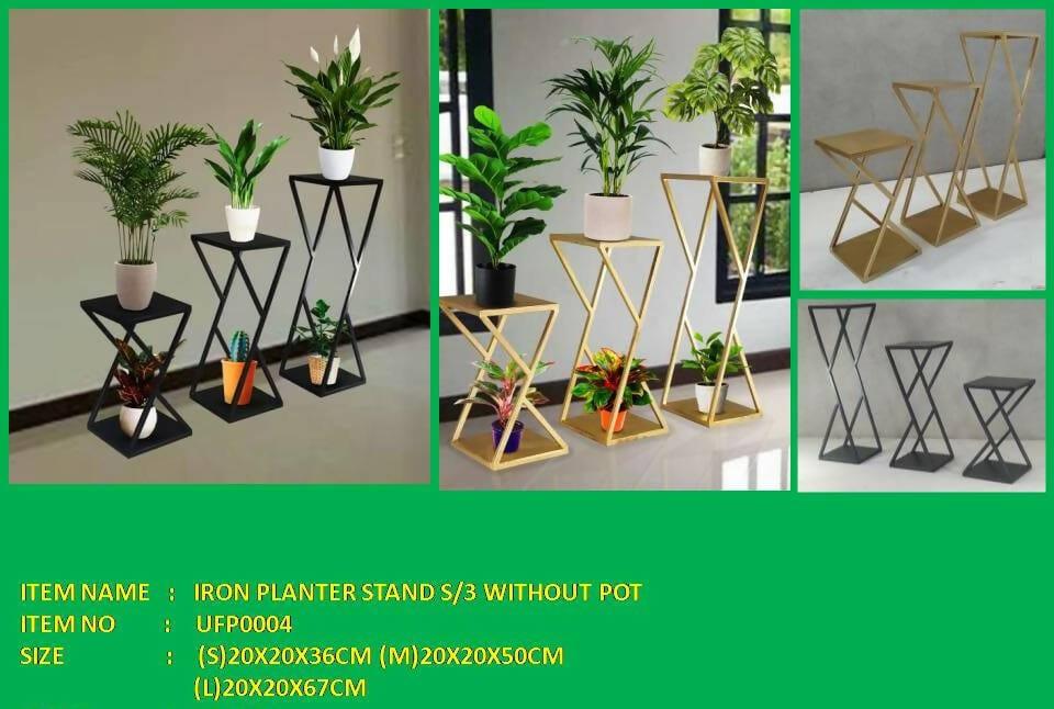 IRON PLANTER STAND S/3 WITHOUT POT - Ouch Cart 