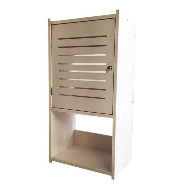 Small & Classy Modern White PVC Wall Mounted Cabinet For Bathroom Essentials