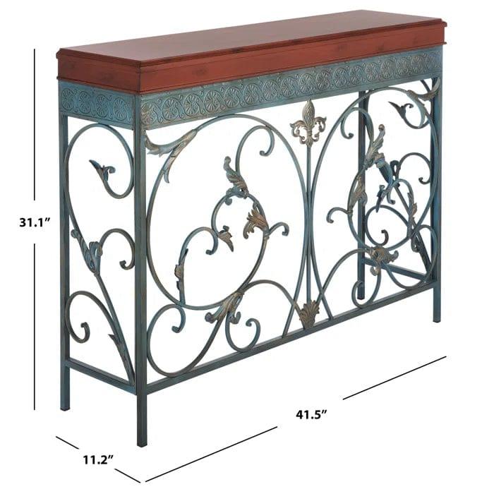 Iron and Wood Console Table - Ouch Cart 