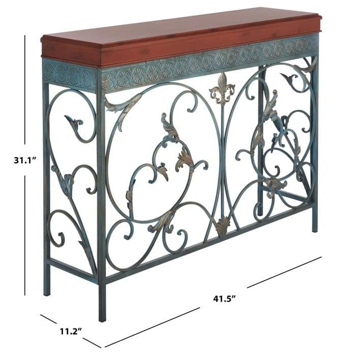 Iron and Wood Console Table