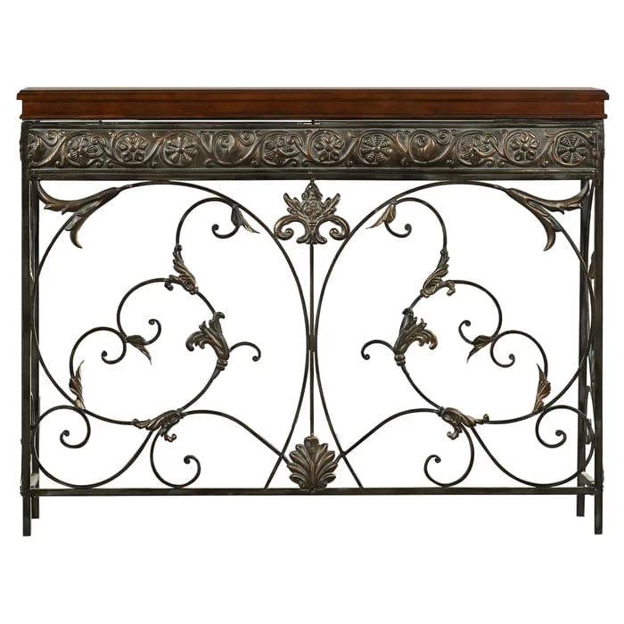 Iron and Wood Console Table - Ouch Cart 