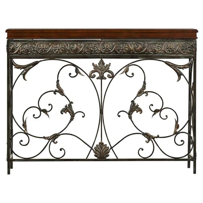 Iron and Wood Console Table