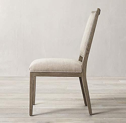 French Contemporary Square Fabric Side Chair - Ouch Cart 