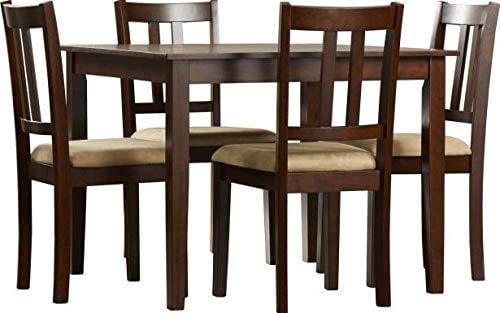 Handmade Modern Or Stylish Look Sheesham Wood 4 Seater Dining Table Set Upholstered Chair - Ouch Cart 