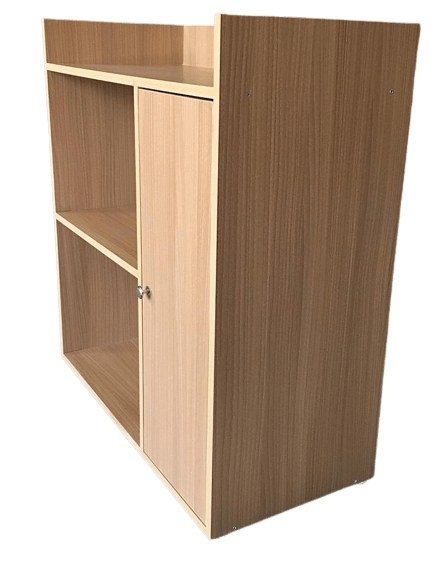 Microwave Storage Cabinet With Panel Door In Natural Wood By Miza - Ouch Cart 