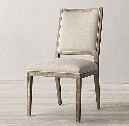 French Contemporary Square Fabric Side Chair - Ouch Cart 