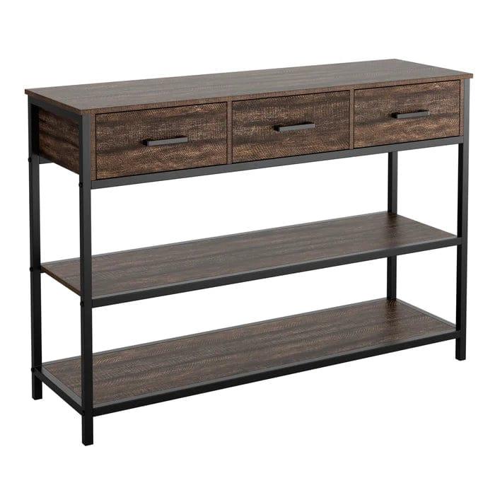 wooden And Iron Console Table - Ouch Cart 