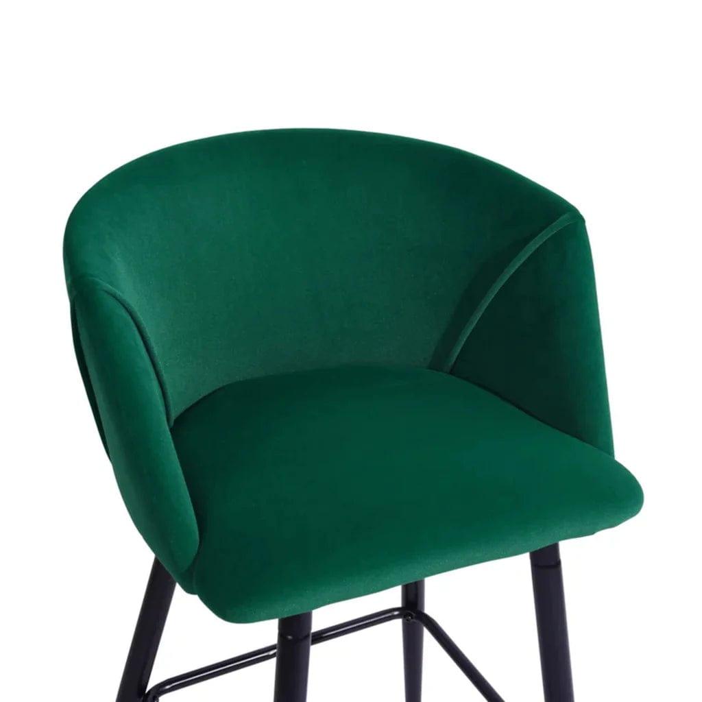Luxurious Comfy Green Velvet Bar Chair / Long Chair - Ouch Cart 