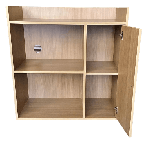 Microwave Storage Cabinet With Panel Door In Natural Wood By Miza - Ouch Cart 