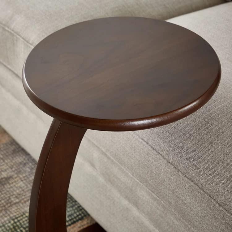 C Shaped End Table,Round C Table, Snack Side Table, C Shaped End Table for Sofa and Bed Side, Round Side Tables Living Room & Bedroom - Ouch Cart 