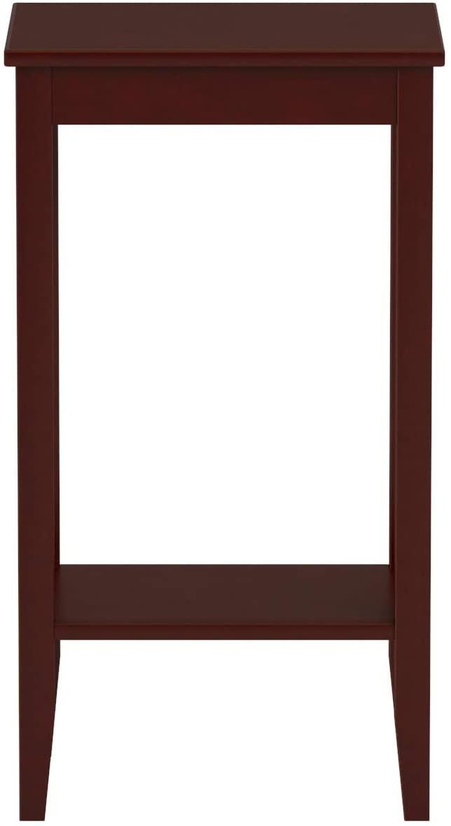 Rosewood Tall End Table, Simple Design, Multi-purpose Small Space Table - Ouch Cart 