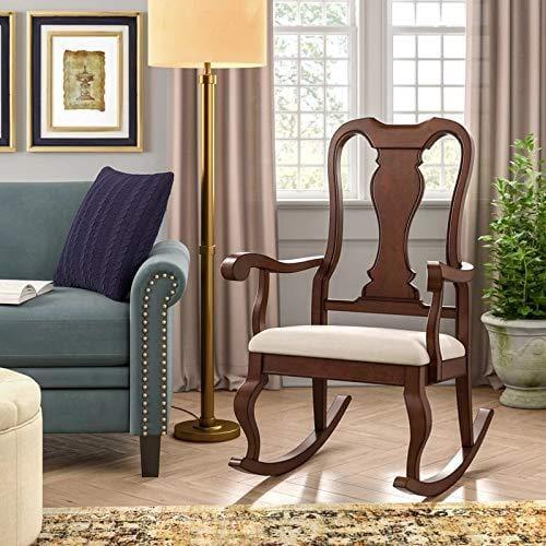 Handicraft Graceful Rocking Chair Queen Anne Back