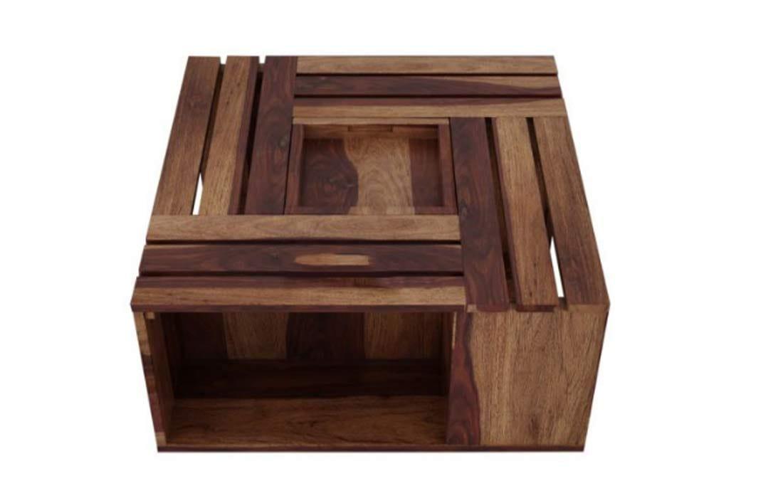 Sheesham Wood Center Table for Living Room/Coffee Table for Home in Natural Finish