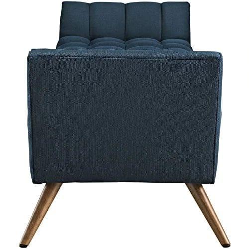 Century Modern Bench Large Upholstered Fabric in Azure - Ouch Cart 