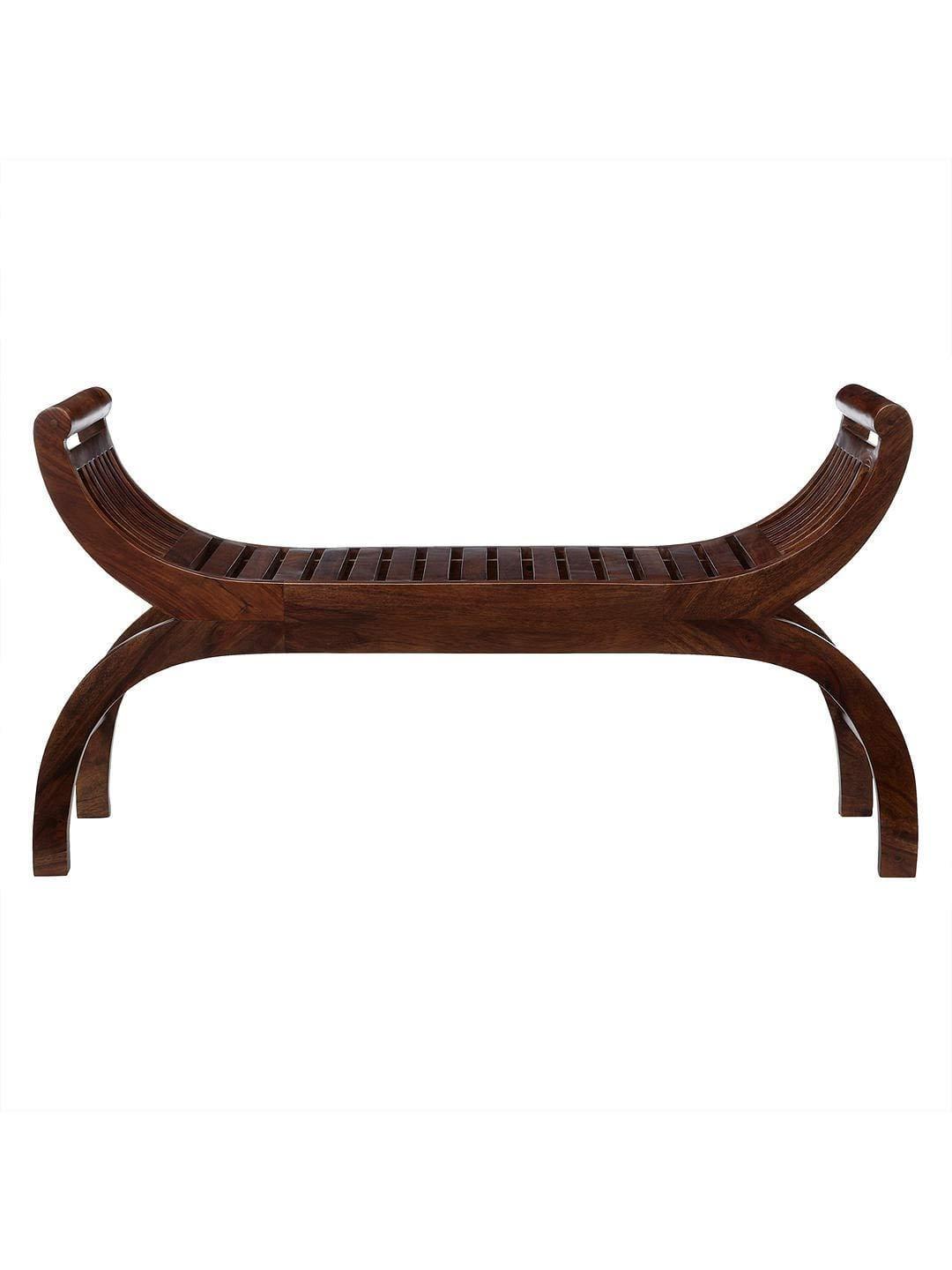 Handicrafts Sheesham Wood Rest Chair/Lounge/Backless Couch - Ouch Cart 