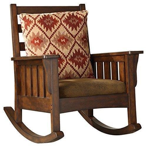 Wooden Stylish Brown Teak Rocking Chair/Easy able Relax Chair - Ouch Cart 