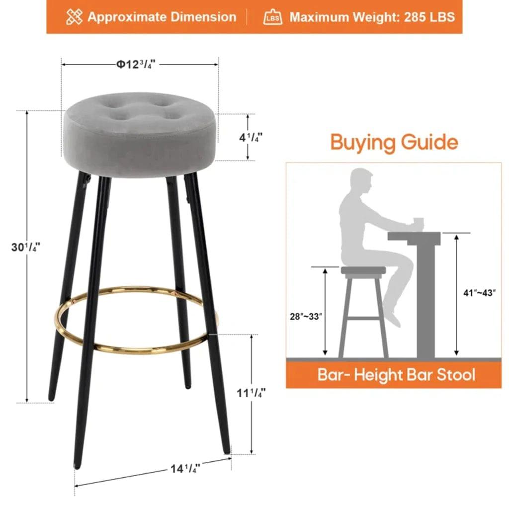 CEAZAR COUNTER STOOL / High Stool Pack of 2 - Ouch Cart 