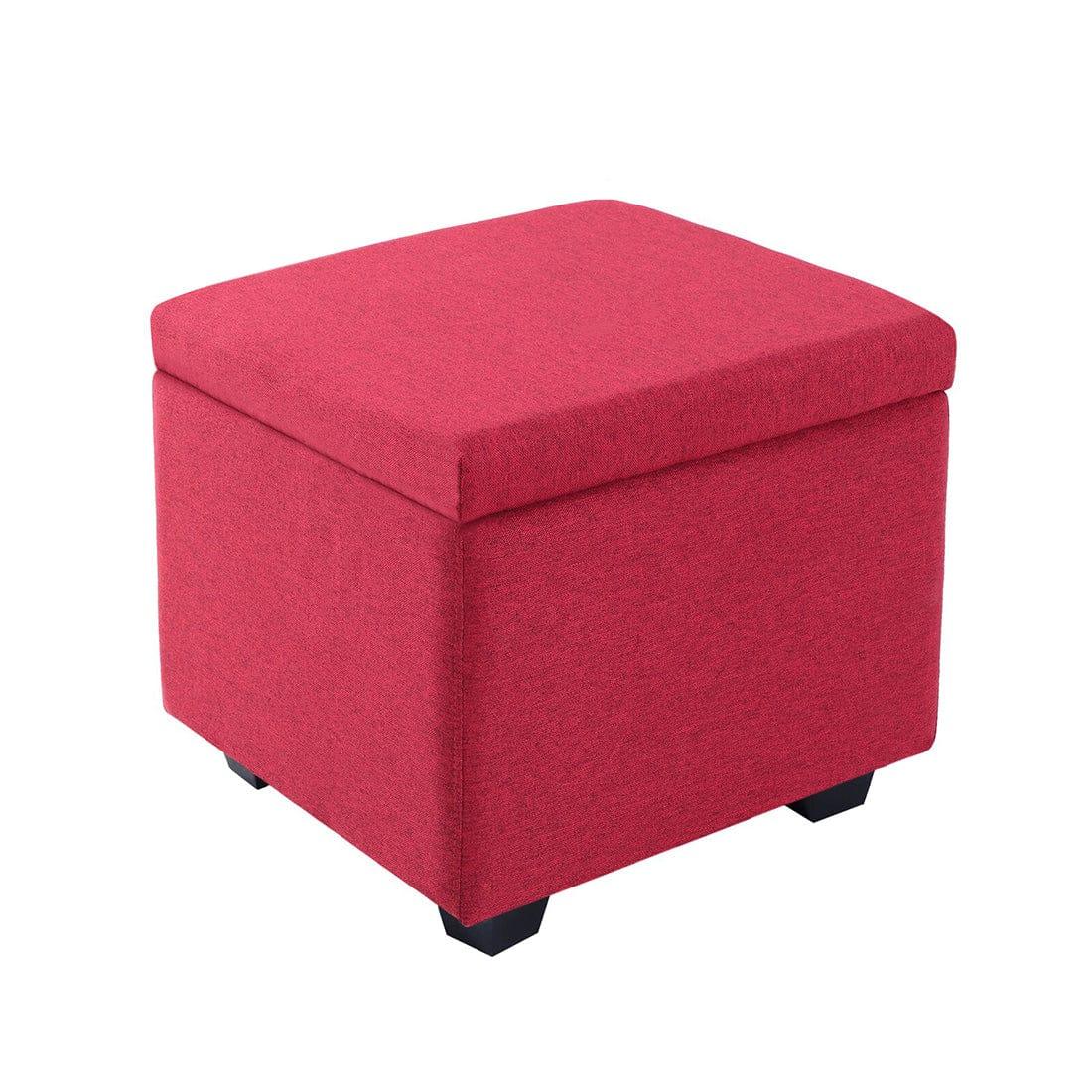 DOE BUCK SQUARE STOAGE OTTOMAN WITH STORAGE PINK - Ouch Cart 