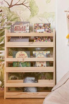 Wall Mounted 3 Shelves Space Saver Montessori Book Display Bookcase/Bookshelf ( With Complementary Coaster ) By Miza - Ouch Cart 