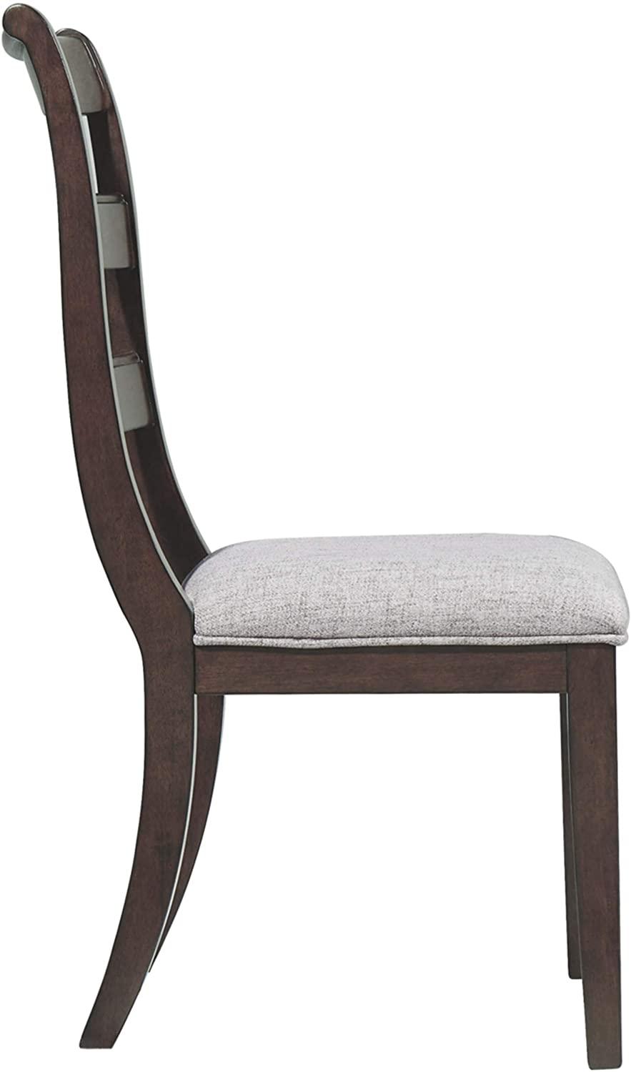 Traditional Cushioned Dining Chair, Set of 2, Warm Brown - Ouch Cart 