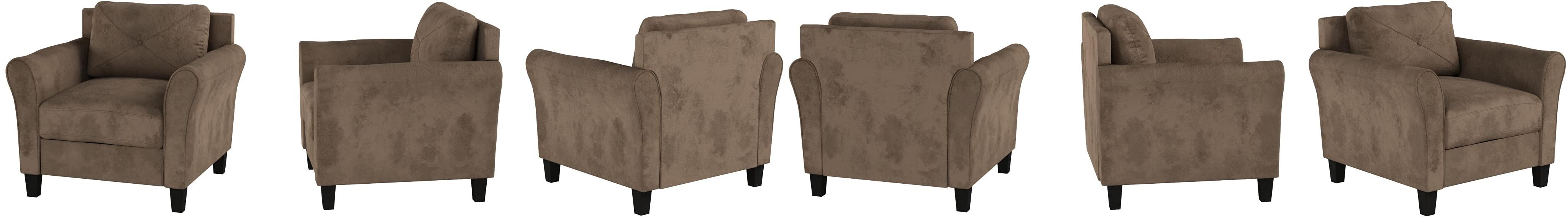 Tufted Club Chair with Metal Legs, Modern arm Chair for Living Room - Ouch Cart 
