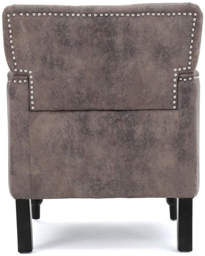 Tufted Club Chair, Fabric Accent Chair - Ouch Cart 