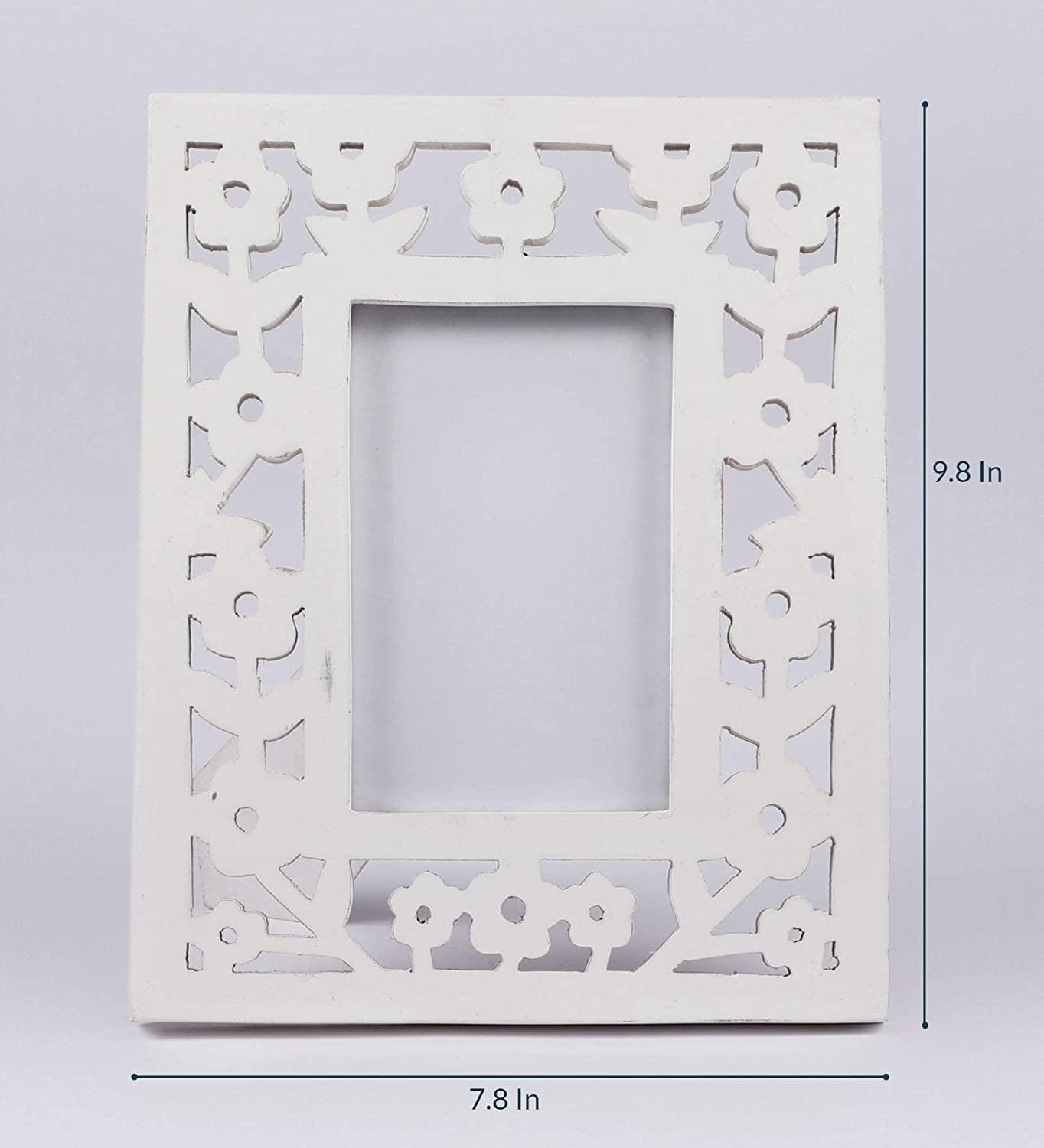 Decorative and Hand Crafted Metal Inlay Table Top Wooden Photo Frame AHPF22 (Size: 25 cm x 20 cm x2 cm)