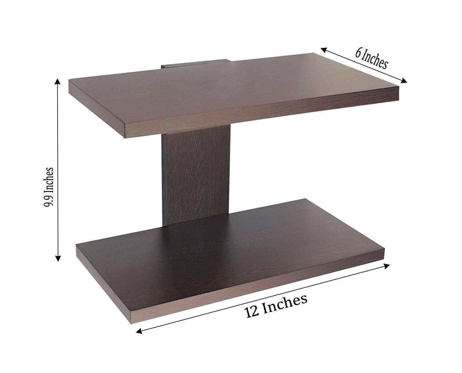 Wooden Wall Mounted Shelf/Book Shelves/Decor Racks for Living Room, Bed Room, Drawing Room, Hall, Office .(Colour - Brown with Matte Finish) -Set of 1 - Ouch Cart 