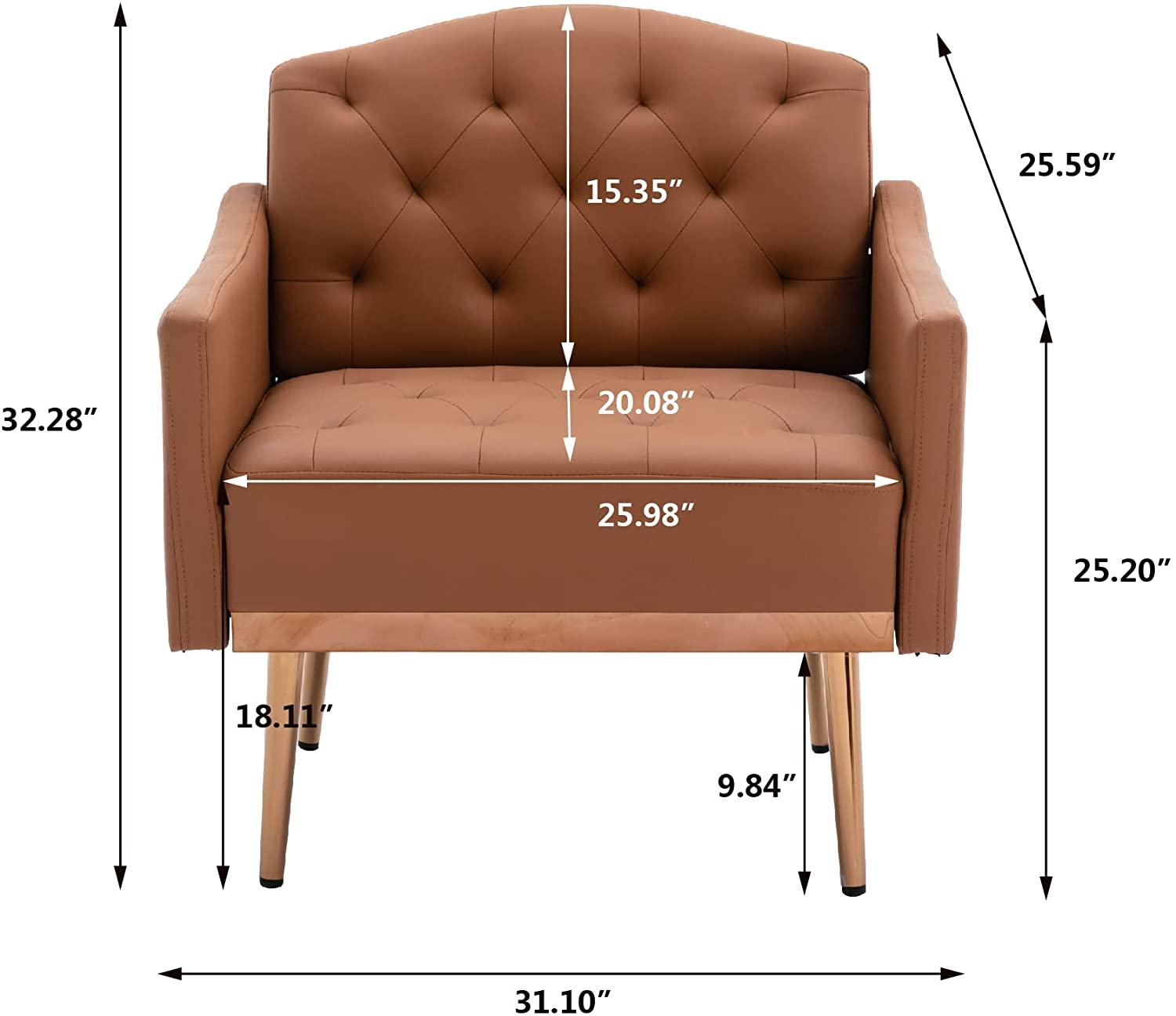 Accent Chair, Living Room, Bedroom Leisure Single Sofa Chair TV armrest seat, Suitable for Small Space Home, Office, Coffee Chair - Ouch Cart 