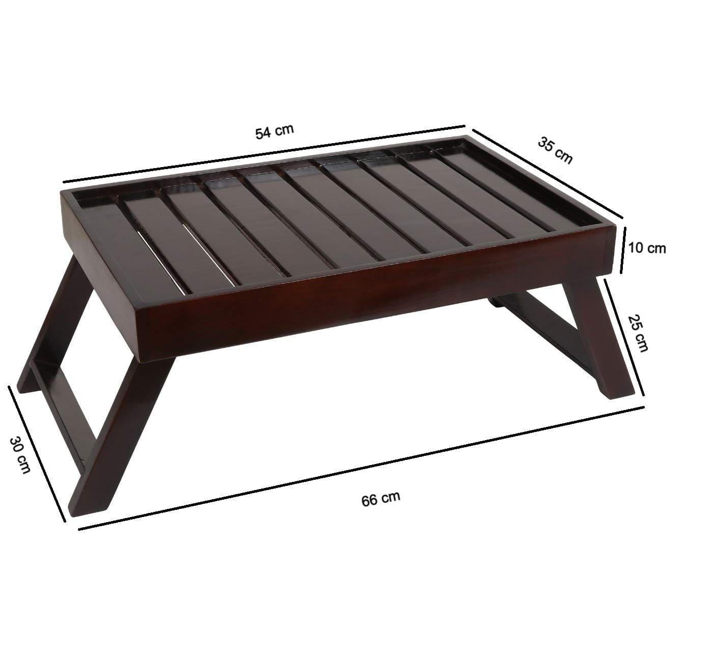 Wooden Multipurpose Portable Table Breakfast Tray| Laptop Stand Bed Side Table - Ouch Cart 