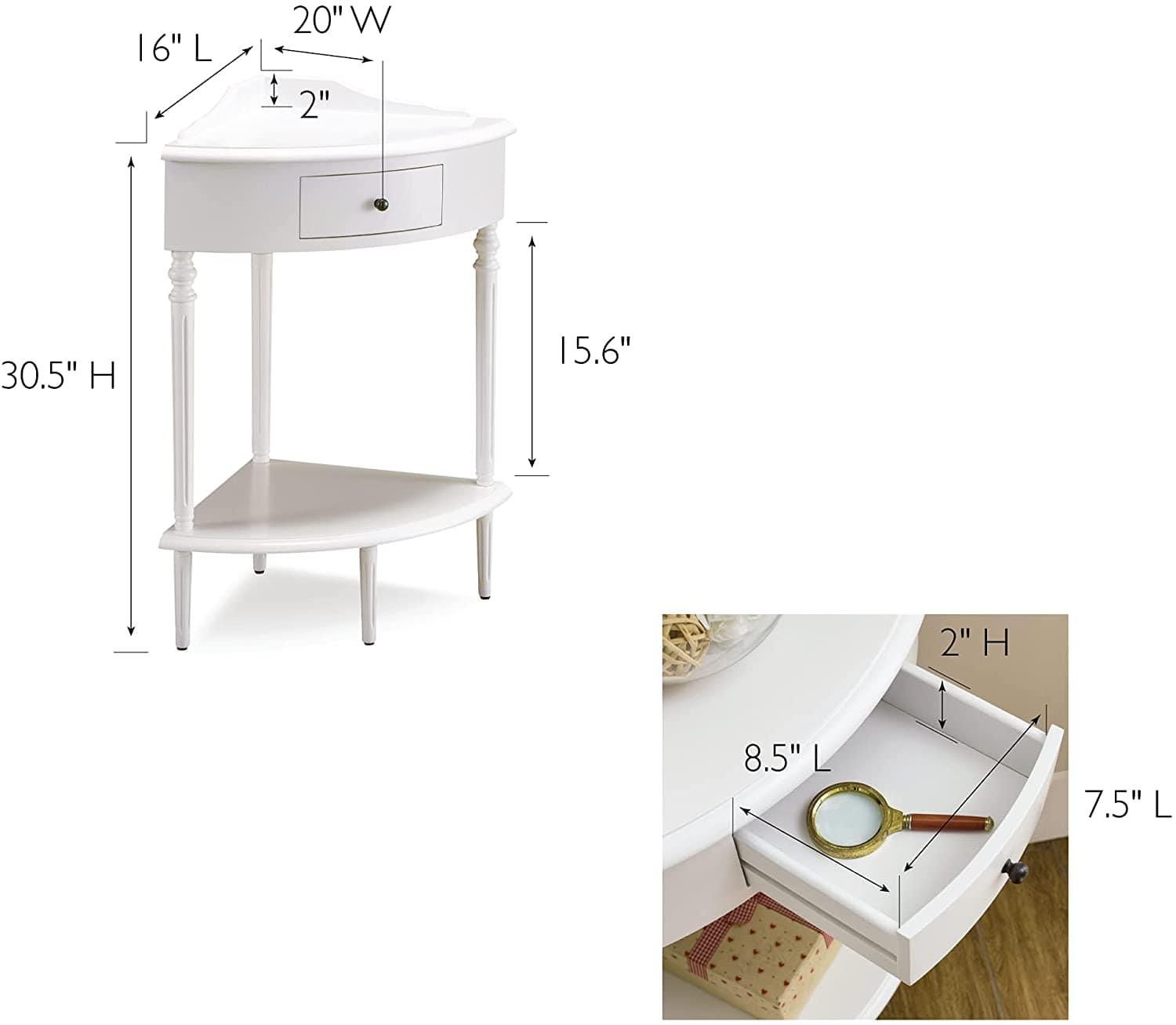 Finds Corner Stand, Accent Table With Drawer - Ouch Cart 