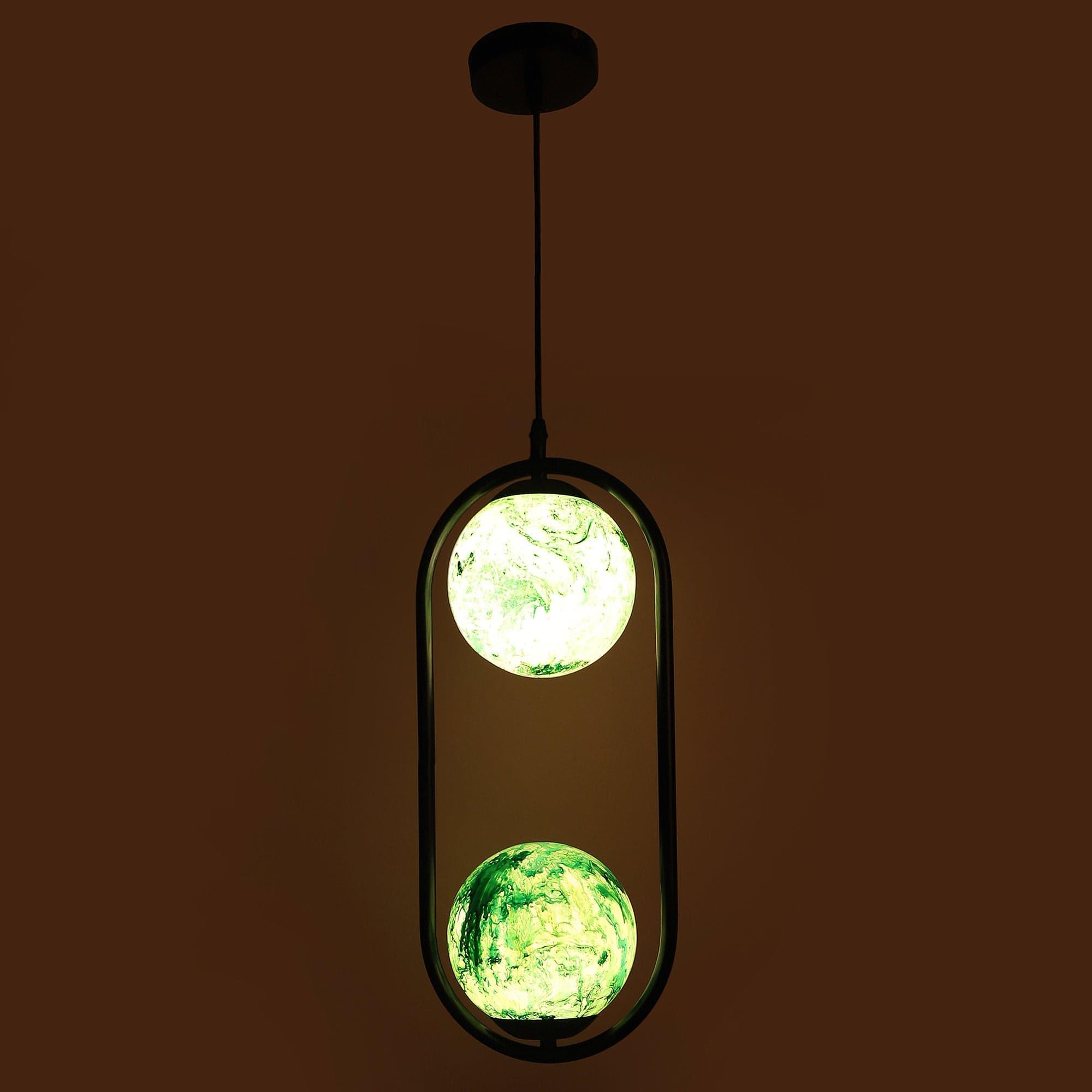 Black And Green Modern Metal Hanging Light - Ouch Cart 