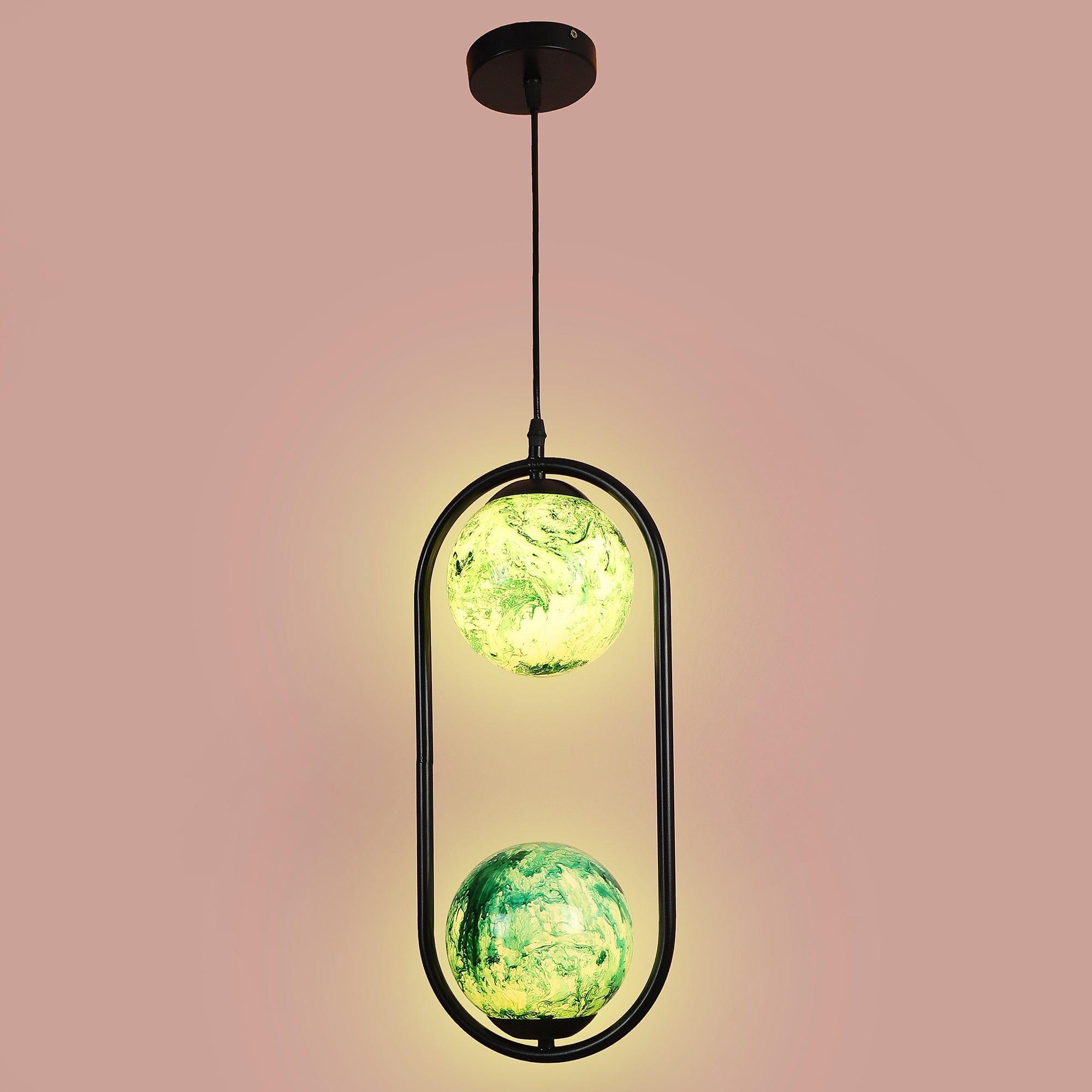 Black And Green Modern Metal Hanging Light - Ouch Cart 