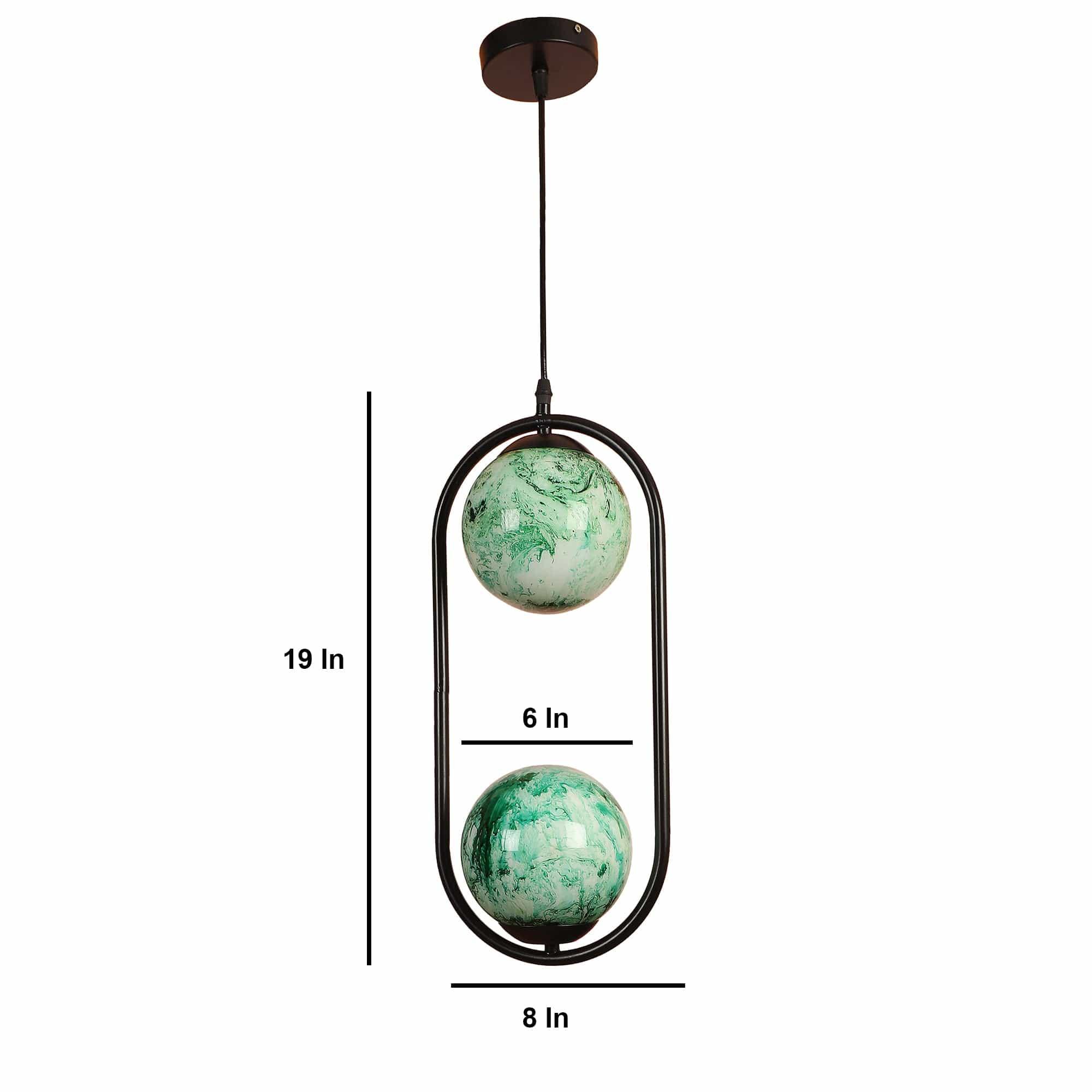 Black And  Green Modern Metal Hanging Light