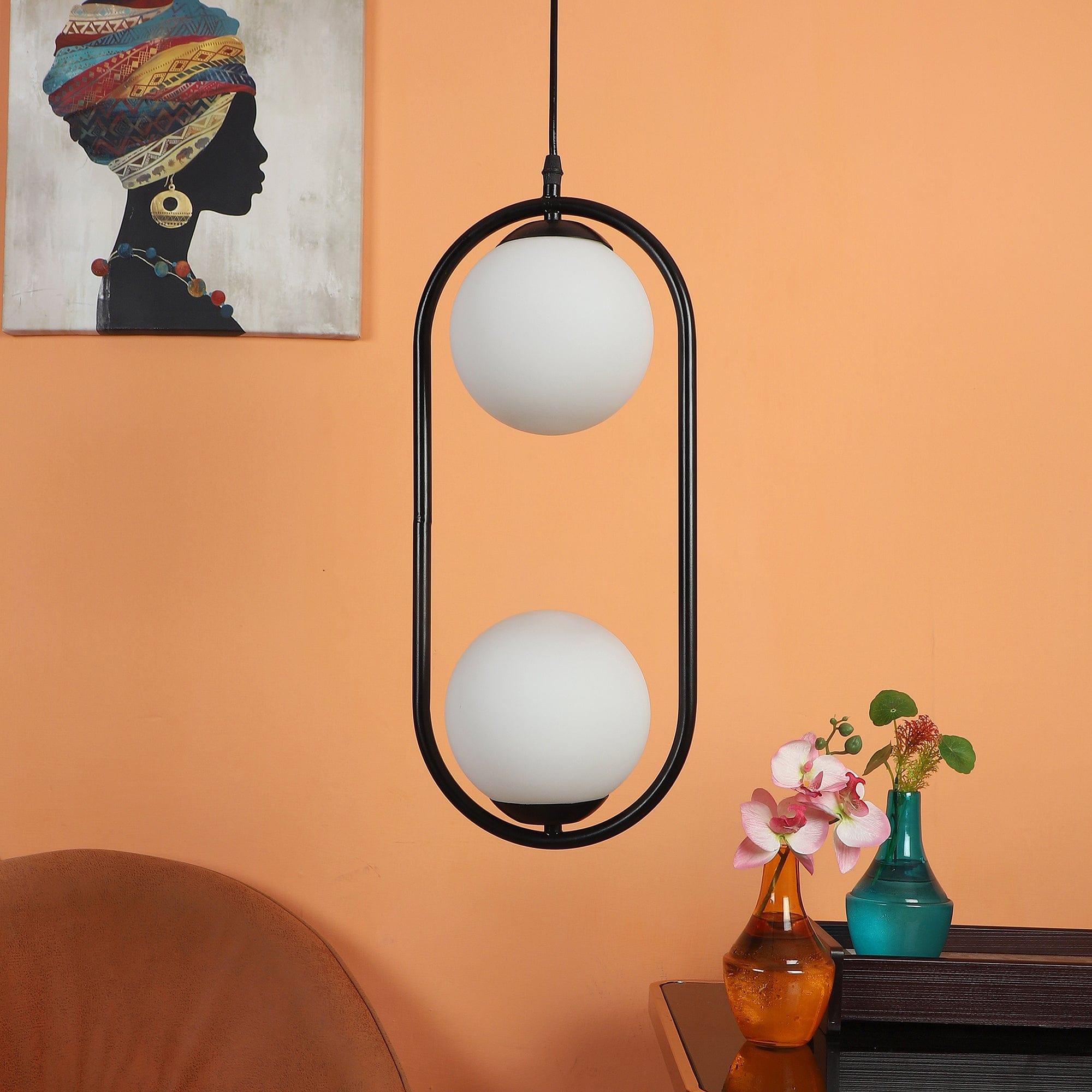 Black And White Modern Metal Hanging Light