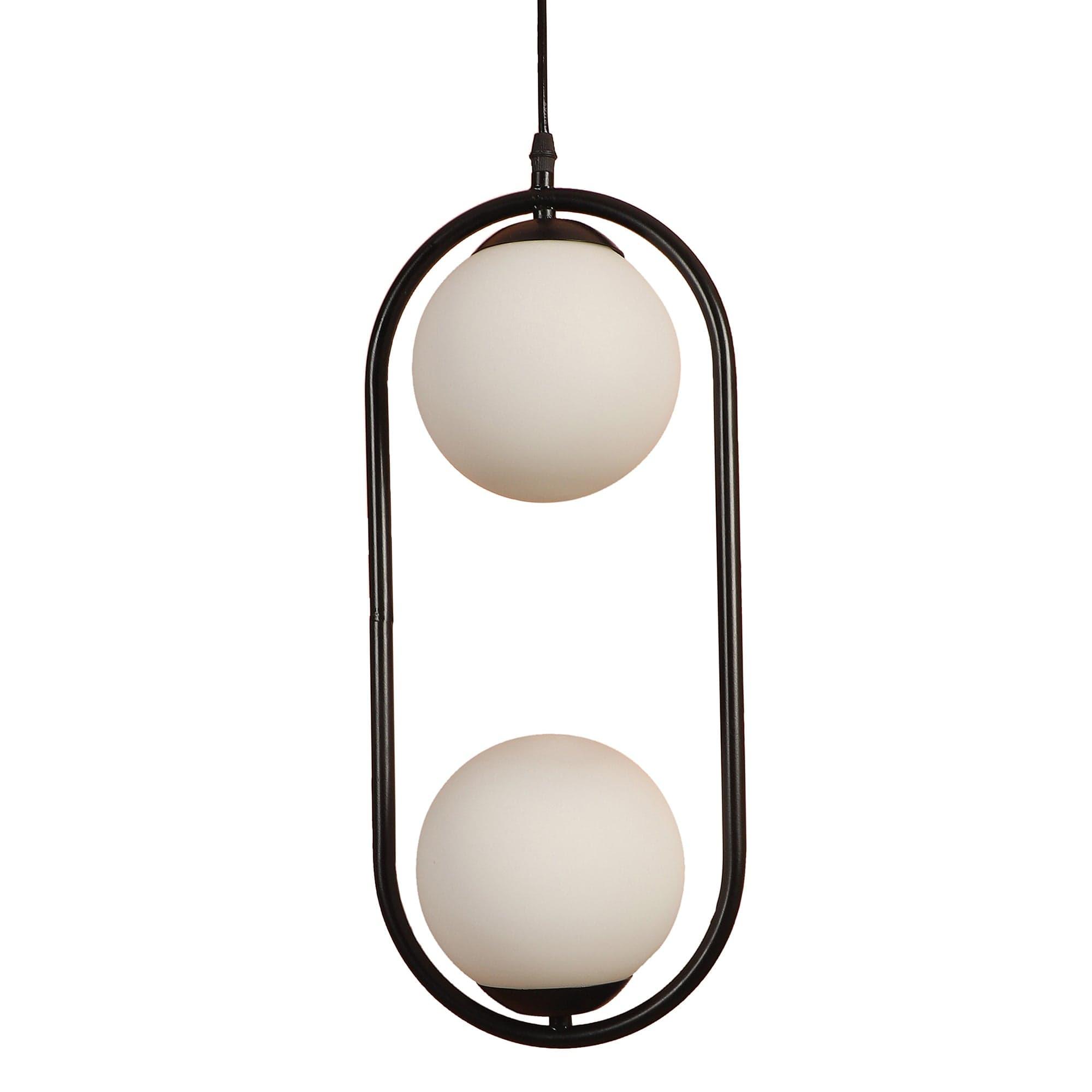 Black And White Modern Metal Hanging Light - Ouch Cart 