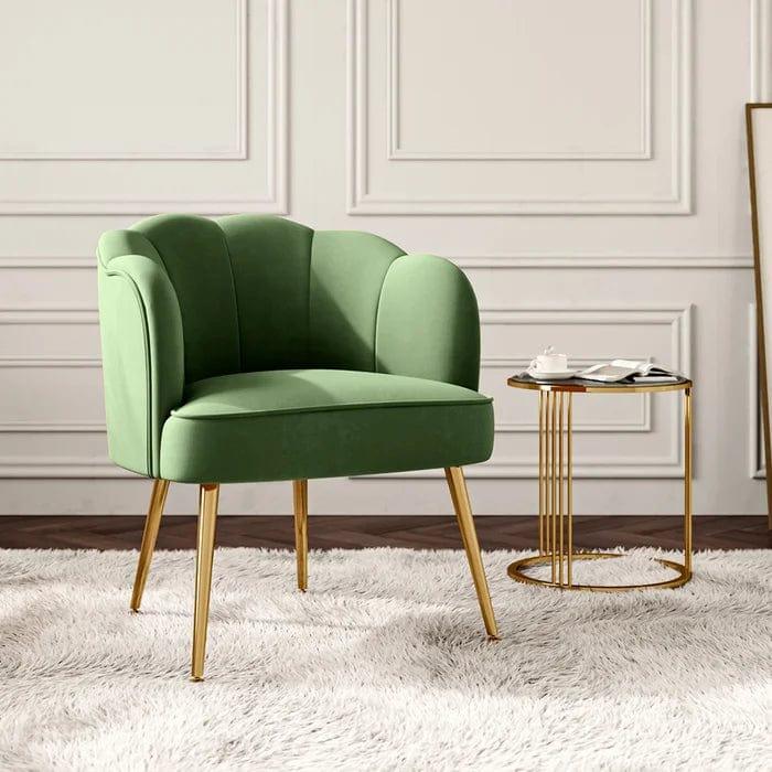 Wide Tufted Velvet Tub Chair - Ouch Cart 
